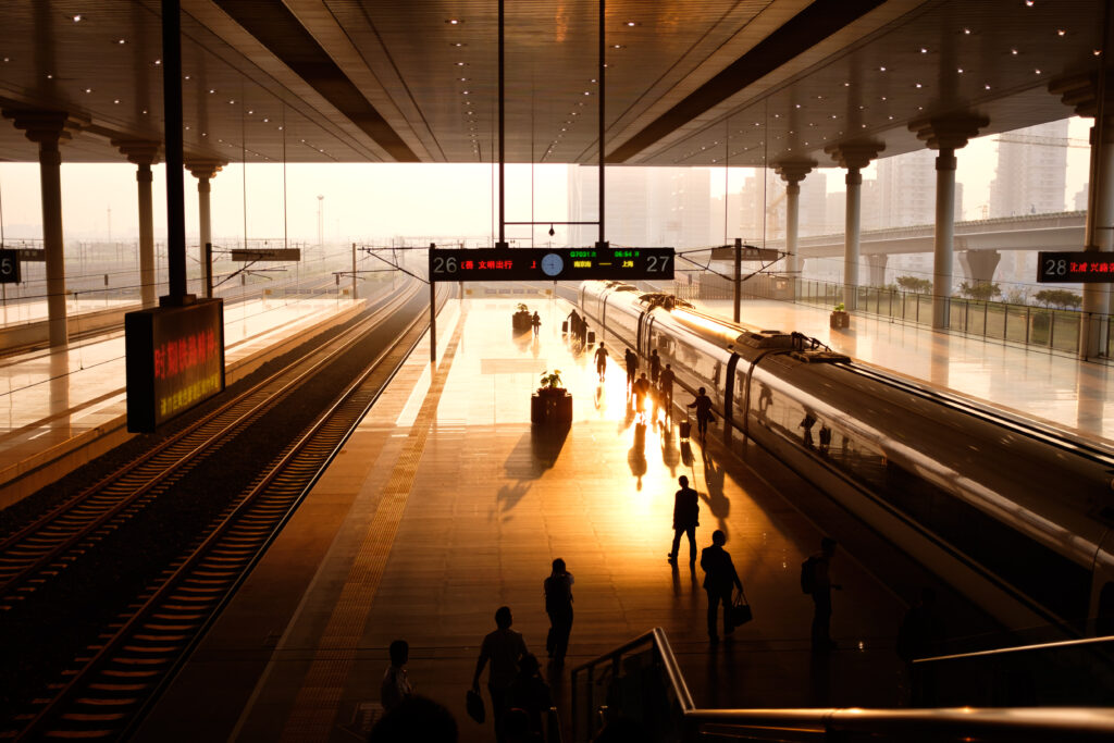 A China Railway high-speed train at Nanjing South Railway Station