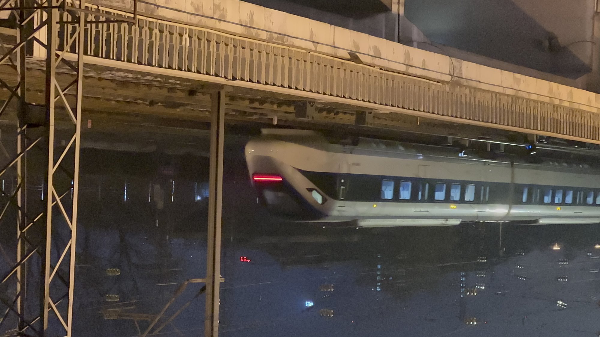 High-speed train arriving at Beijing West Railway Station