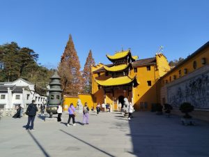 Temple halls and courtyards at Zhiyuan Temple on Jiuhuashan, Anhui