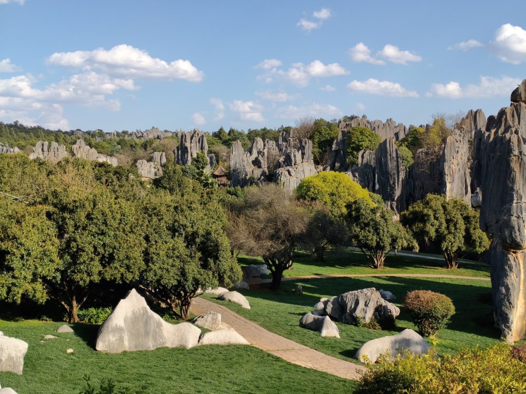 Karst limestone pinnacles in the Stone Forest near Kunming