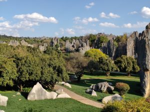 Karst limestone pinnacles in the Stone Forest near Kunming