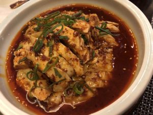 Sichuan koushui ji mouthwatering chicken with chili oil sauce