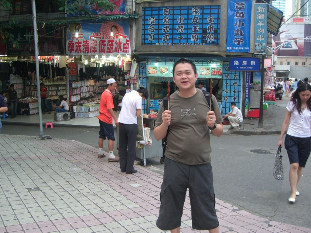 Lamb skewers and street snacks in Chengdu