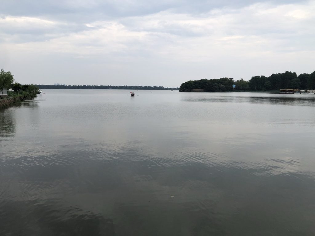 East Lake shoreline and water views in Wuhan, Hubei