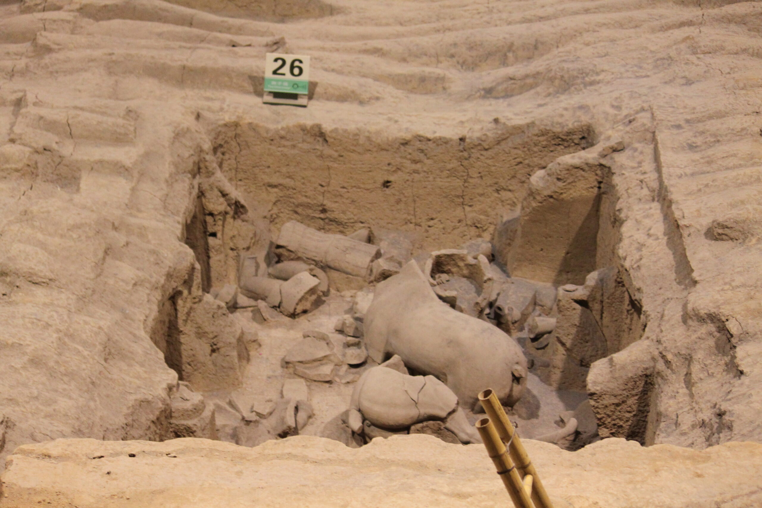 Rows of terracotta warriors in Pit 2 at the Qin Terracotta Army site near Xi’an.